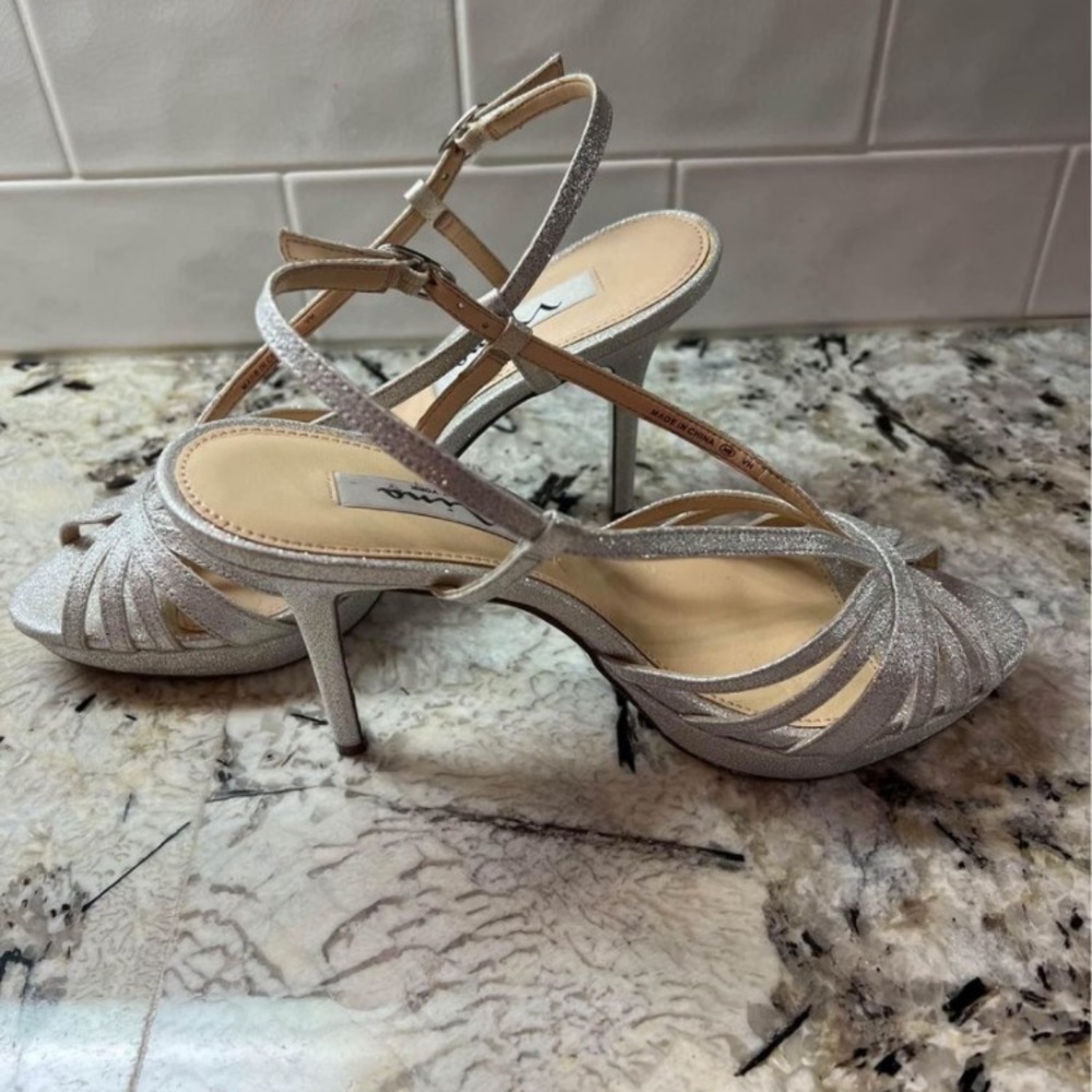 Nina silver heels
